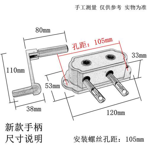 老款杆升降器阳台晾衣架手摇器银色摇把手内置钢丝绳卷线器