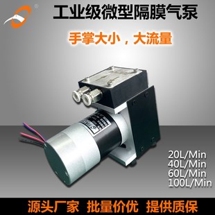 气体采样泵大气检测颗粒物取样泵微型膜片式真空泵负压抽气直流泵