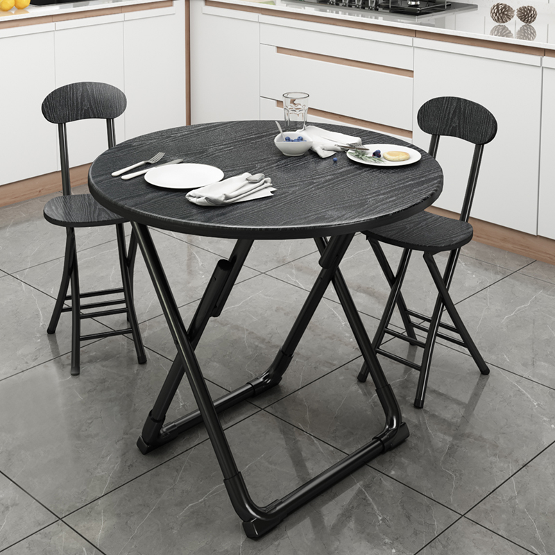 折叠桌子家用餐桌现代饭桌小户型方桌休闲洽谈桌椅长方形