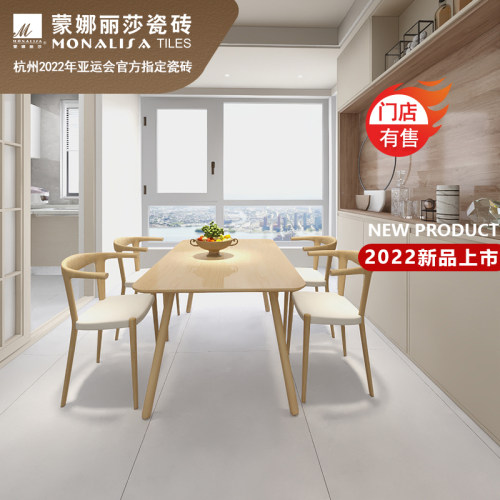 蒙娜丽莎瓷砖素色客厅全屋地砖奶油风哑光防滑微水泥 维沙