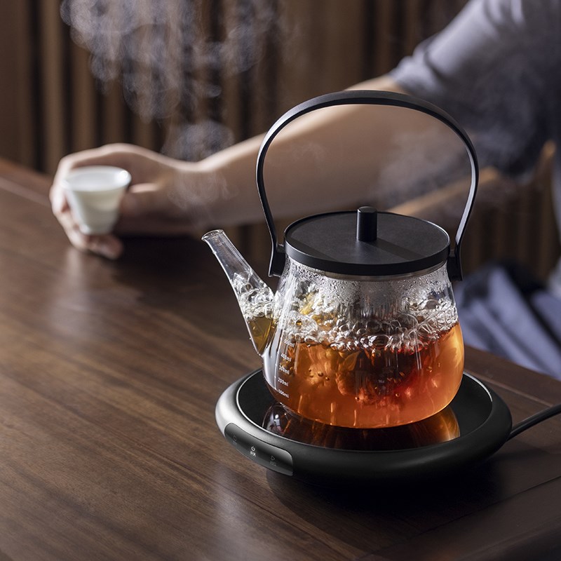 小坐小薄炉电陶炉煮茶器超薄小巧带定时功能家用玻璃壶烧水电茶炉