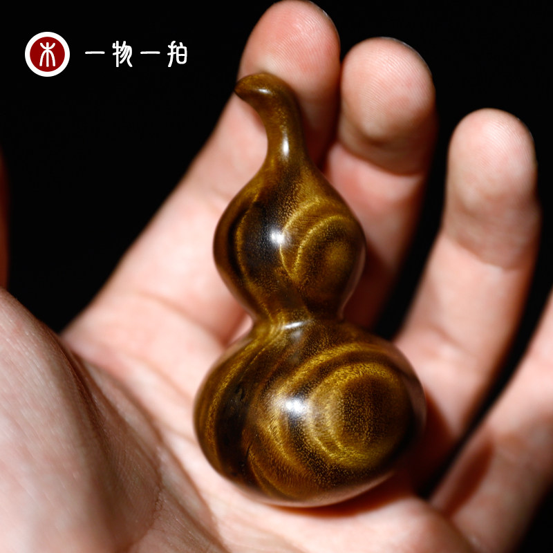 金丝楠木葫芦手把件m高端小木雕手捻随身把玩招财精品文玩摆件挂