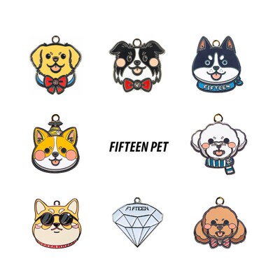 FIFTEENPET全犬种狗牌定制刻字防丢宠物铭牌身份牌柯基柴犬泰迪