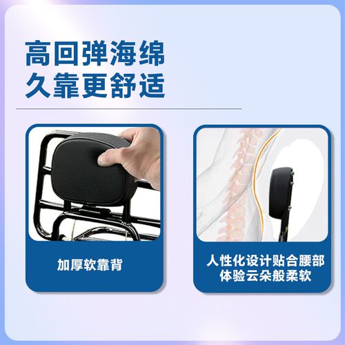 适用巧格i125尾架 24款巧格iplus折叠尾架改装配件靠背尾架后货架