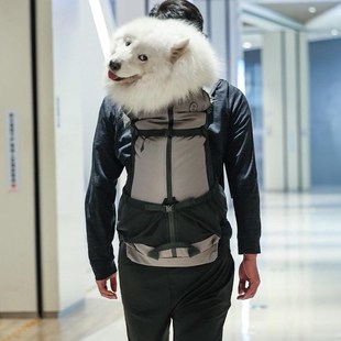 狗狗外出背包双肩包中型大型犬边牧萨摩便携透气耐抓宠物包可折叠