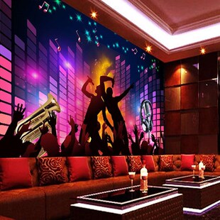 墙纸自粘包厢墙贴壁画背景墙贴纸壁纸酒O吧墙面装饰舞台贴画