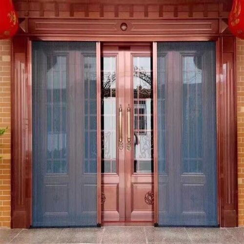 无轨隐形百折纱门风琴q推拉式折叠可定制做铝合金易拆洗防蚊虫纱