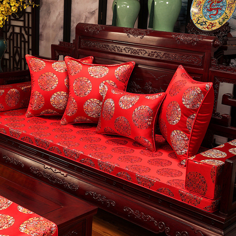 中式腰靠办公室护腰靠垫枕茶桌椅子腰垫枕沙发座椅靠背抱枕背靠枕