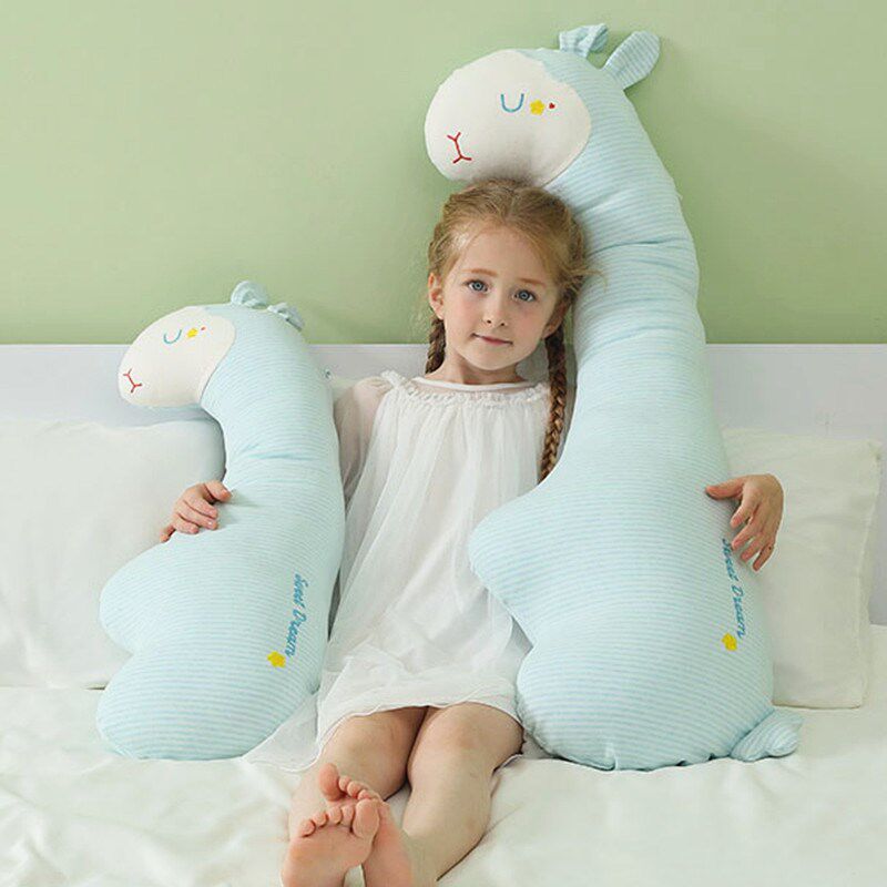 A类纯棉小羊睡觉抱枕玩偶儿童安抚玩具长条枕公仔宝宝女孩可拆洗