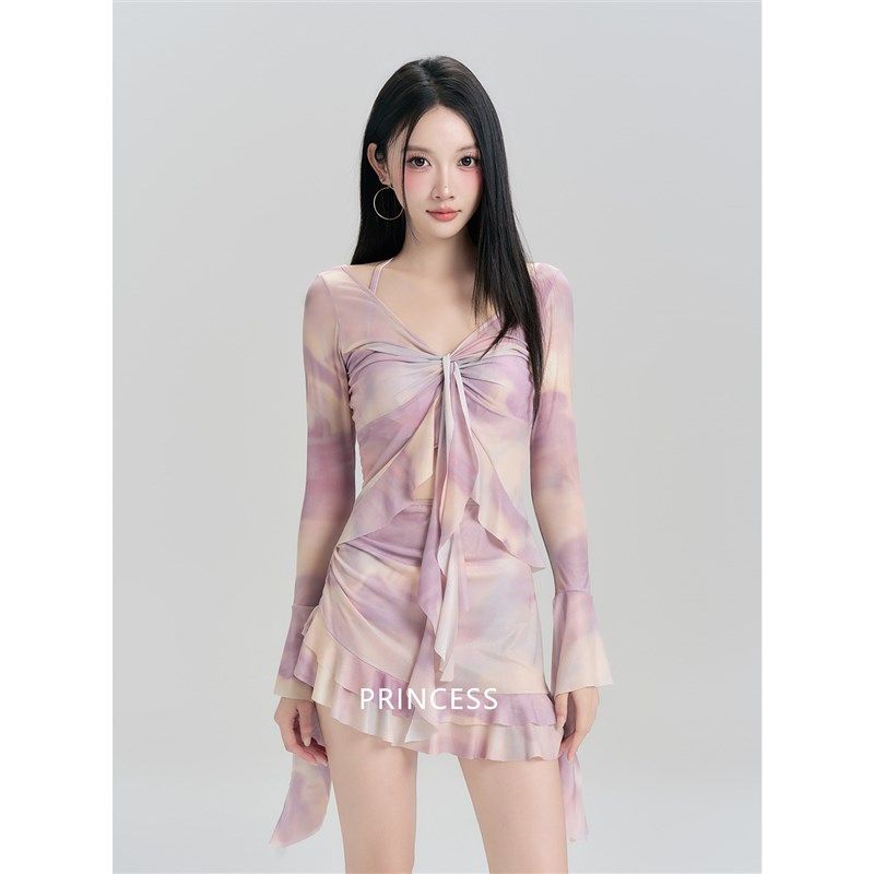 在逃公主2026新款裙式分体女士泳衣女孩绝美泡温泉海边泳装高级感