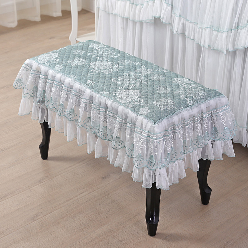 新款绣花欧式加厚钢琴凳罩化y妆凳子套防尘换鞋凳罩支持定做包邮