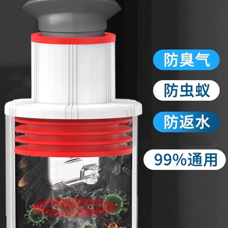 拼到家下水管防返臭神器洗脸盆密封圈封口盖厨房防臭下水管配件47