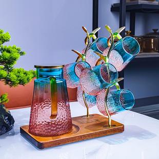 轻奢现代欧式 玻璃杯家用耐高温水杯套装 客厅杯子高级感高颜值家庭