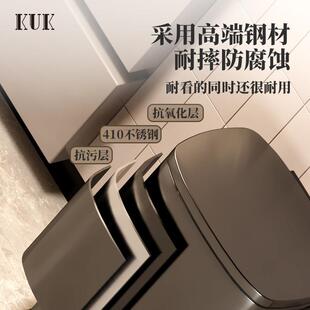 不锈钢垃圾桶厨房家用脚踩带盖子大号容量办公酒店50升商用2025新