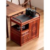 花梨木移动茶车家用小茶台烧水壶一体式 茶水柜客厅阳台实木泡茶桌