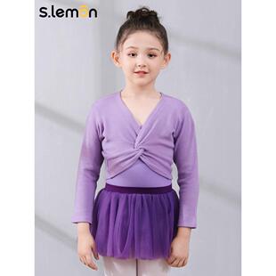 秋冬儿童舞蹈服女童披肩外套上衣黑色长袖形体服芭蕾舞外搭练功服