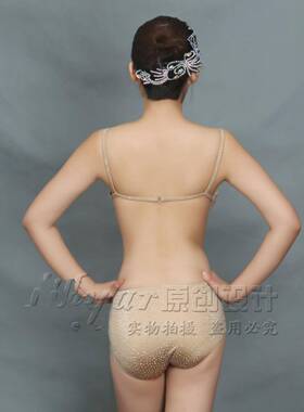 拉丁舞演出服萨尔萨舞服SALSA钢管舞表演服肤裸色吊带露背连体衣