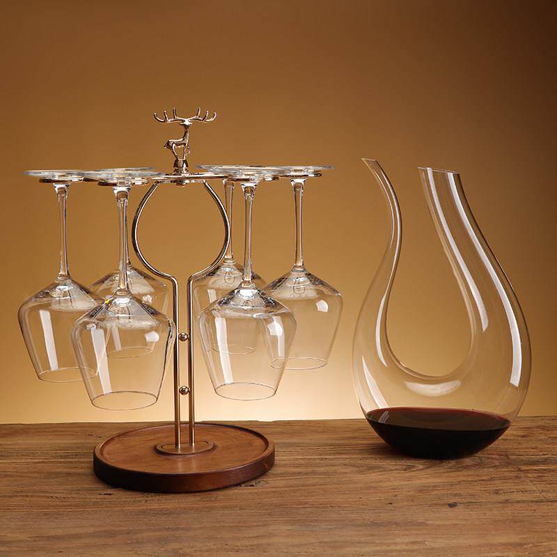 创意实木红酒杯架子悬倒高脚杯架酒柜装饰轻奢高档吊杯架家用摆件