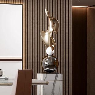 创意现代轻奢风酒店大堂别墅走廊过道玄关落地艺术雕塑装饰摆件