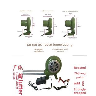 12v小型调速鼓风机柴火汽化炉炉专用户外烧烤风机220V伏调速风机