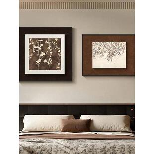 中古风卧室装饰画房间床头挂画复古高级感餐厅立体组合壁画平安果