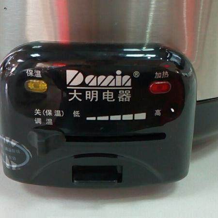 大明电器电火锅3.8Ｌ1600Ｗ黑色不粘内胆多功能煮蒸锅家用拔杆式