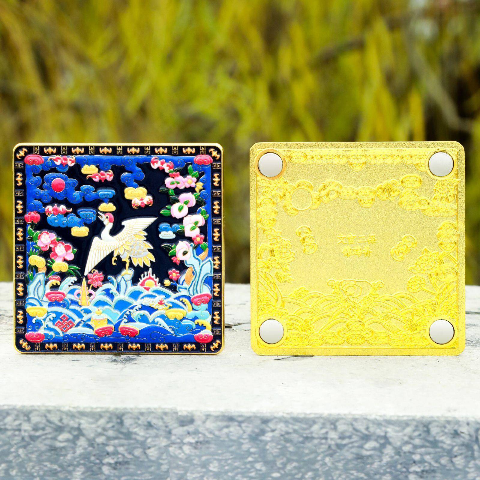 文官武将官服国潮浮雕金属冰箱贴纪念品北京旅游景点礼品店礼