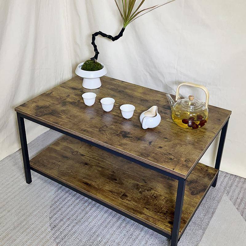 现代简约茶几 客厅办公室复古茶几桌子 茶几客厅板式铁艺茶桌