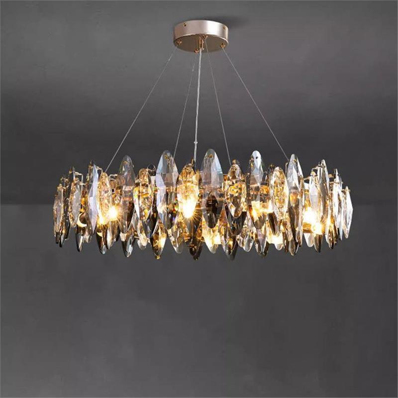 登豆豆轻奢水晶吊灯法式客厅灯主灯现代设计师款个性水晶灯