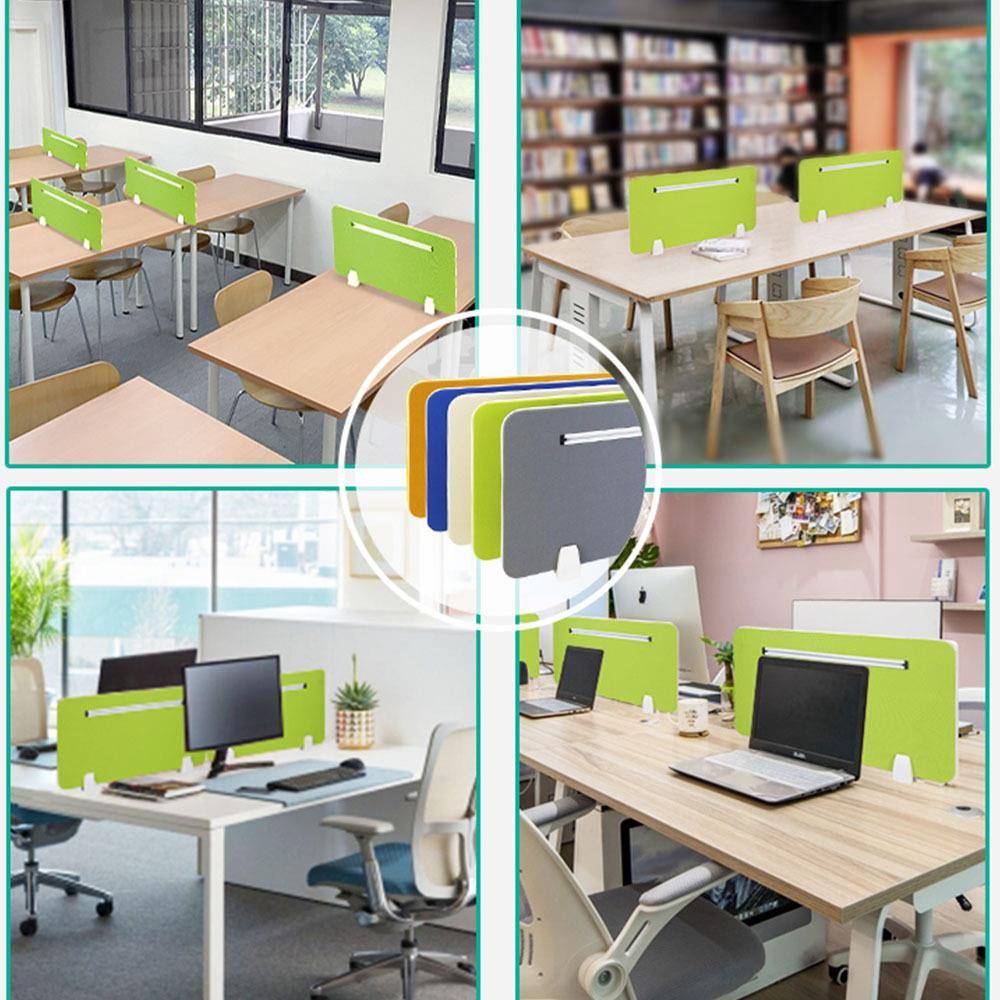 办公桌工位隔板吸音包布挡板带铝槽可挂笔筒挡板桌面屏风隔断板