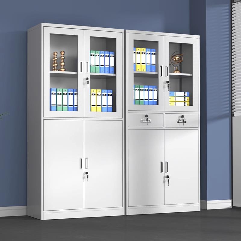 办公室铁皮文件柜档案柜家用储物柜资料柜更衣柜矮柜带锁凭证柜厂