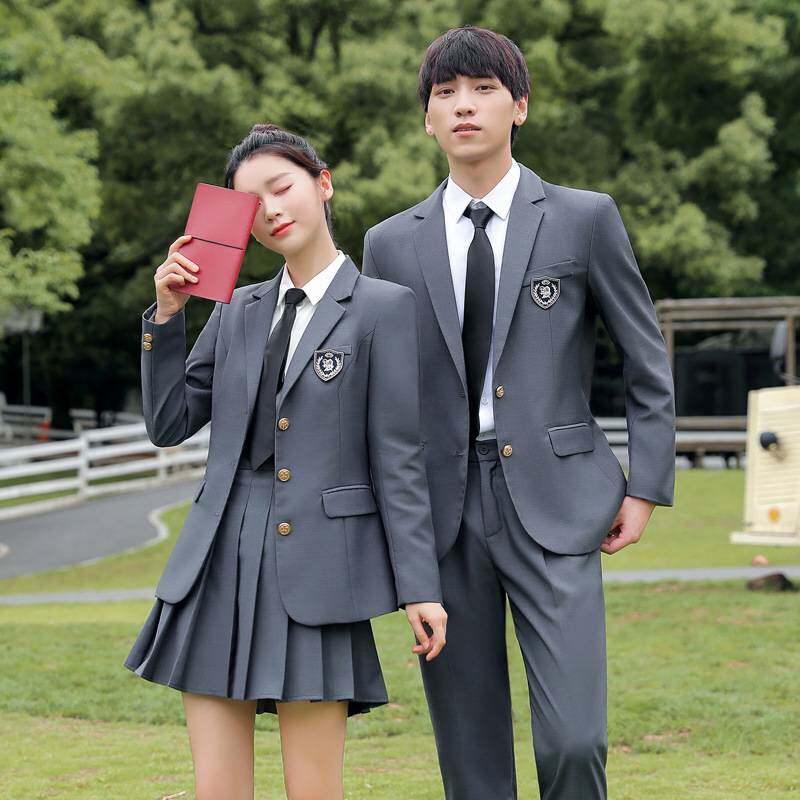 校服西装套装班服高中生春秋冬学院风演出毕业中学生JK制服英伦风
