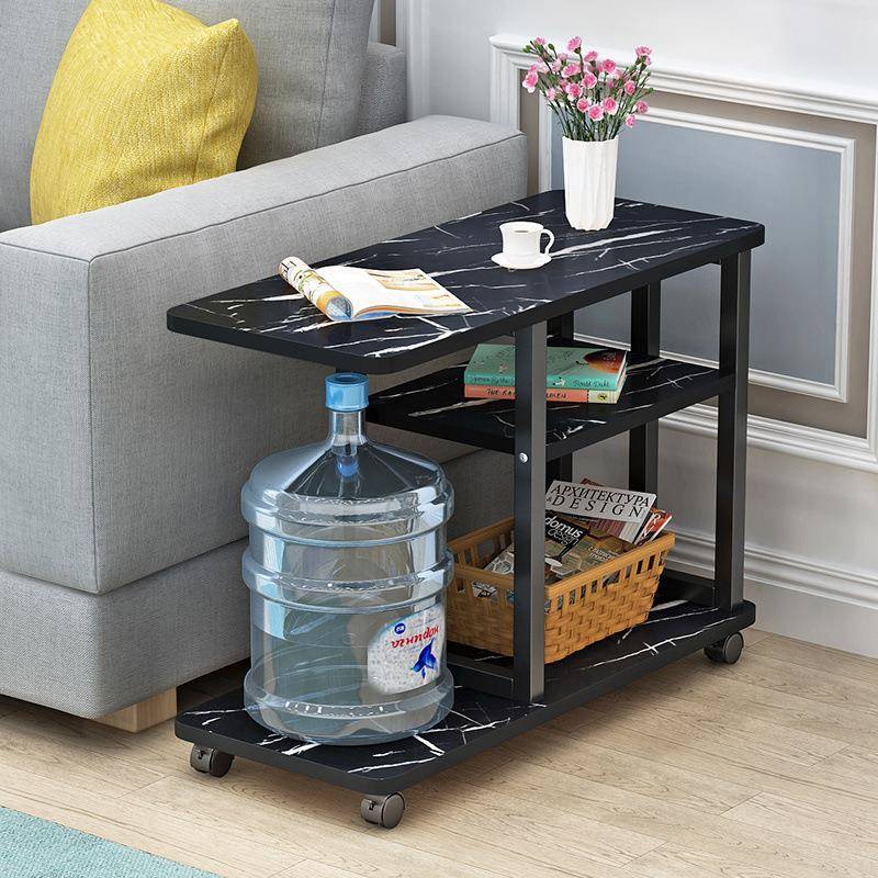简约小户型茶几客厅可移动功夫茶水桌带轮沙发边角几床头柜小桌子