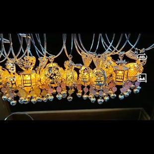 古风手镯流苏发光灯笼手饰宫廷仙气手环镯子日常气质百搭首饰女S1