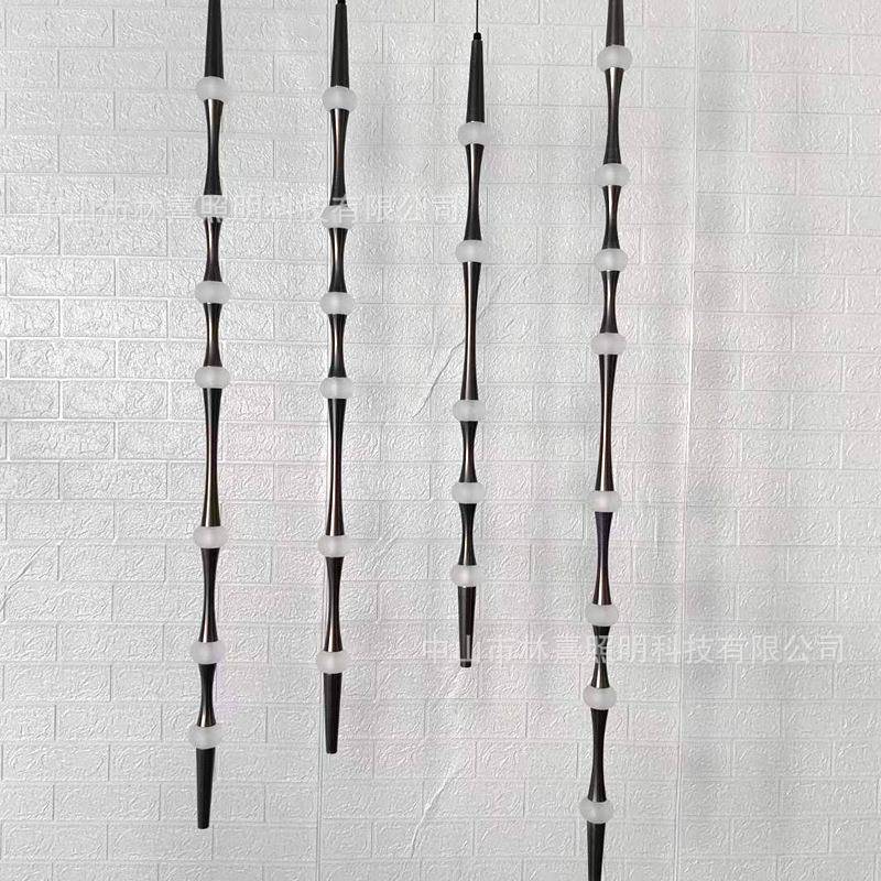 简约卧室床头一字设计师餐厅吊灯展厅样品间别墅复式挑空楼梯灯