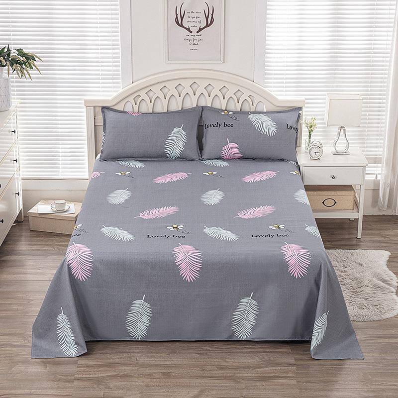 床单单件枕套学生宿舍工厂单人家用双人可机洗上下铺加厚磨毛被单