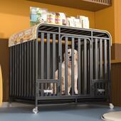 狗笼子大型犬带厕所中型犬狗笼室内金毛拉布拉多加粗加固宠物狗笼