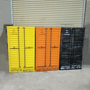 LOFT工业风集装 柜 箱铁艺衣柜复古展示收纳柜个性 收纳柜做旧衣帽鞋