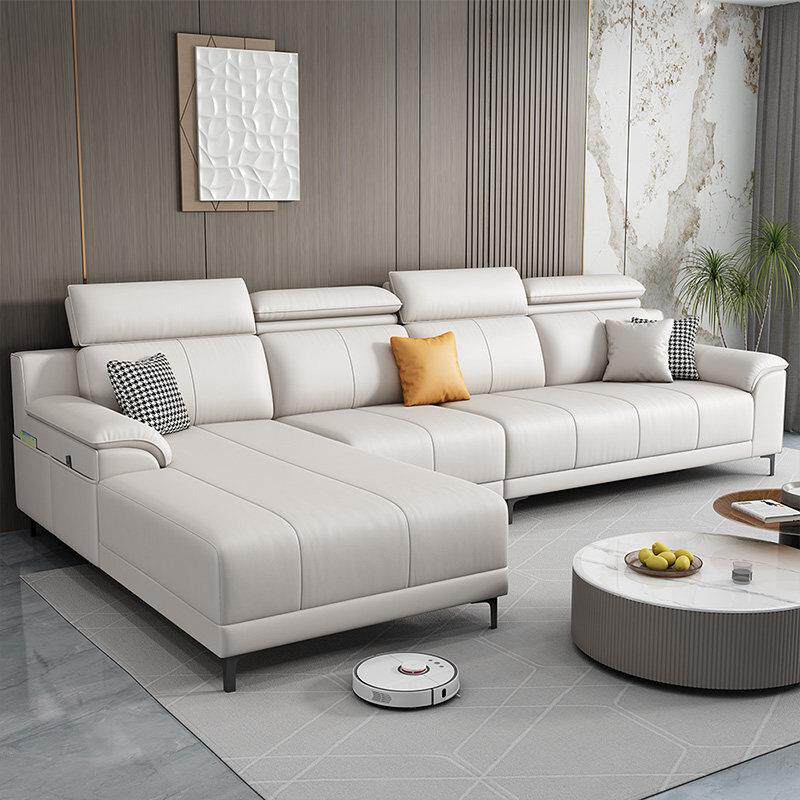 意式极简真皮沙发客厅2025新款现代简约轻奢贵妃直排沙发头层牛皮