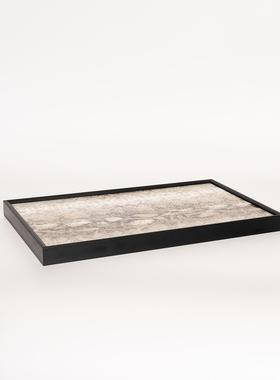 MOON间样板房衣帽皮梳妆台革布料托件盘摆展MD0091厅客厅软装饰品
