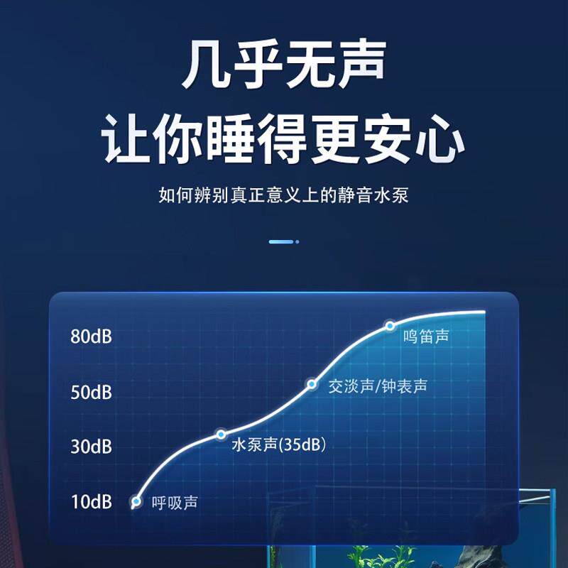 超静音鱼缸水泵鱼池潜水泵小型侧吸抽水泵水陆两用循环泵换水泵