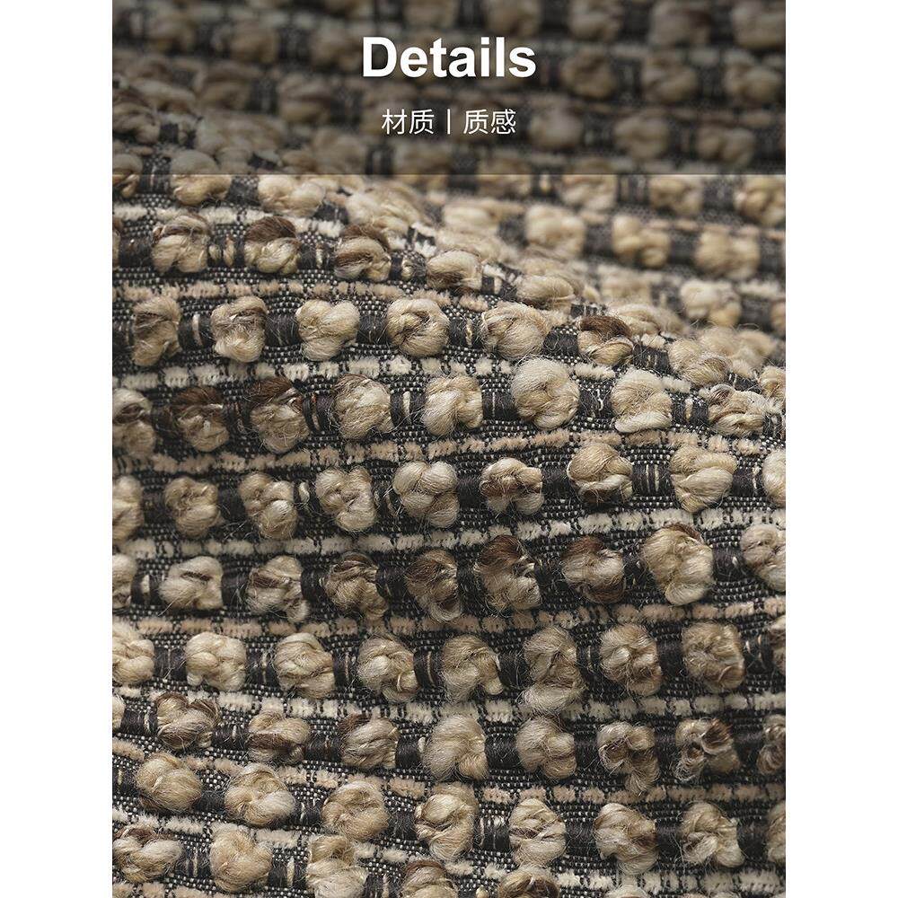 柏洛斯轻奢风高档客厅沙发抱枕新中式米色棉麻床头腰靠枕套不含芯