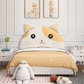 榻榻米床头靠垫软包男女孩儿童房床头无床头卡通可爱防撞头靠背板