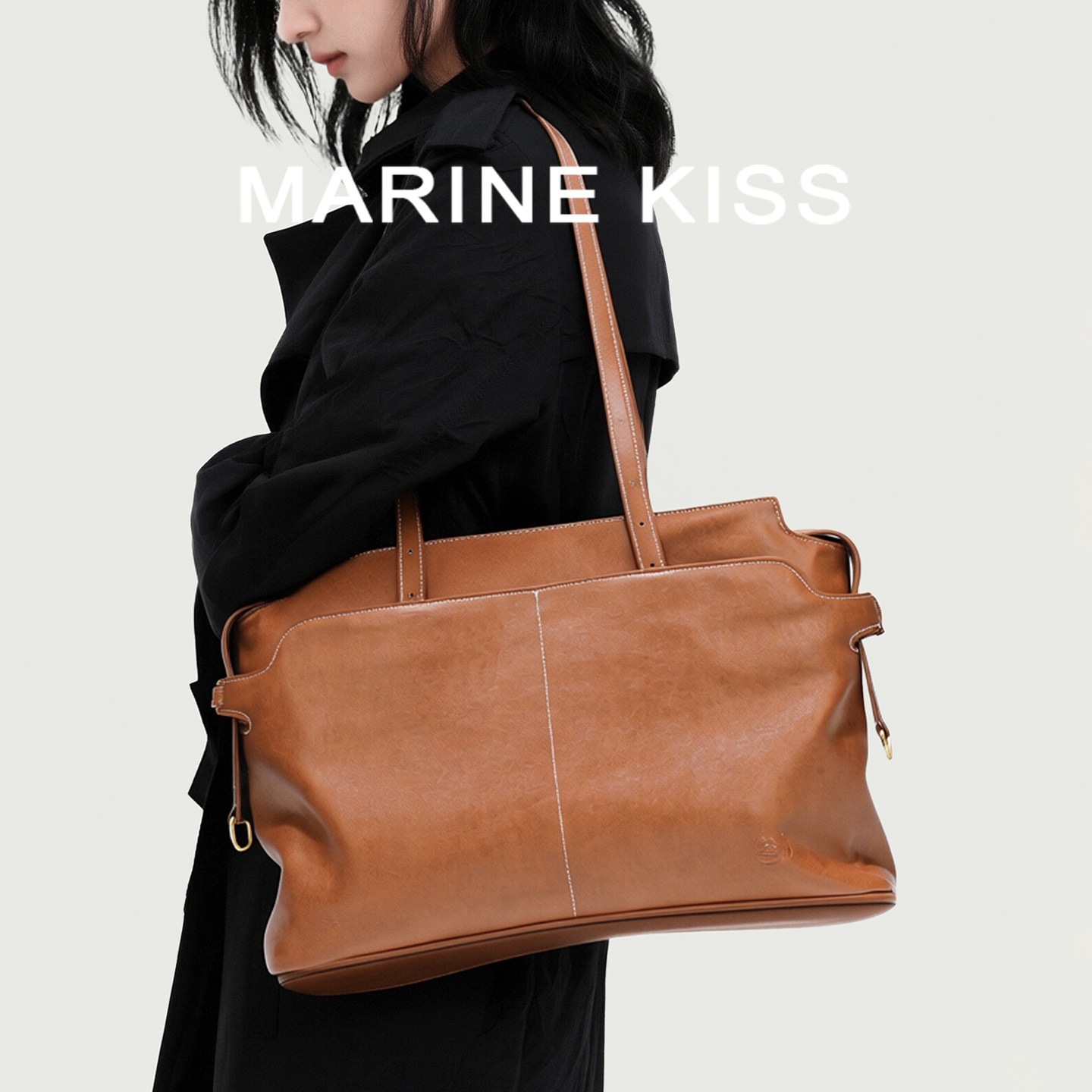 高级感腋下托特包女大容量通勤手提公文包单肩斜挎包电脑包双肩包