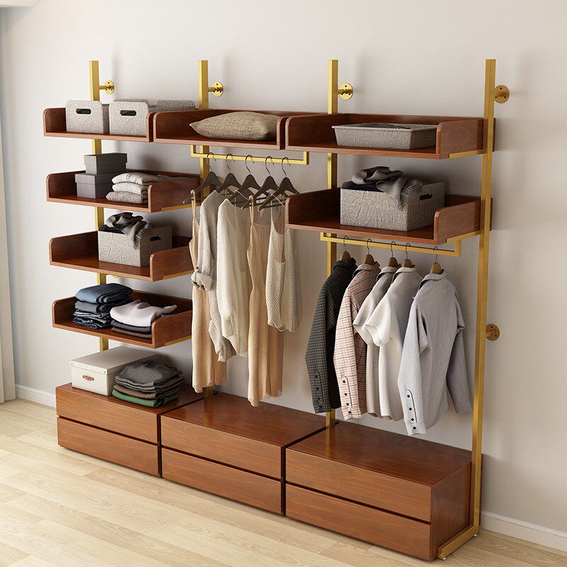 纯实木衣柜2025新款爆款卧室家用衣橱金属铁艺钢架结构定制衣帽间