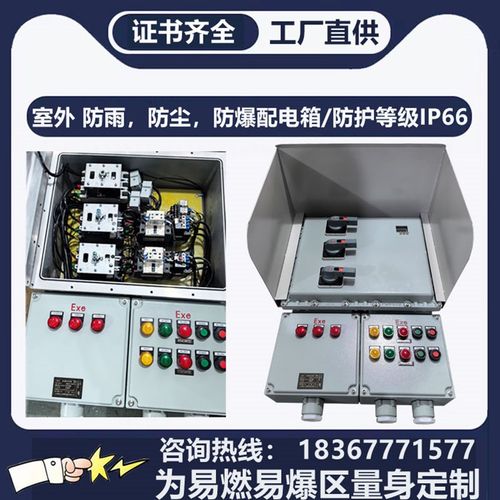 防爆配电箱控制柜动力照明检修插座开关仪表接线盒室外防水防尘