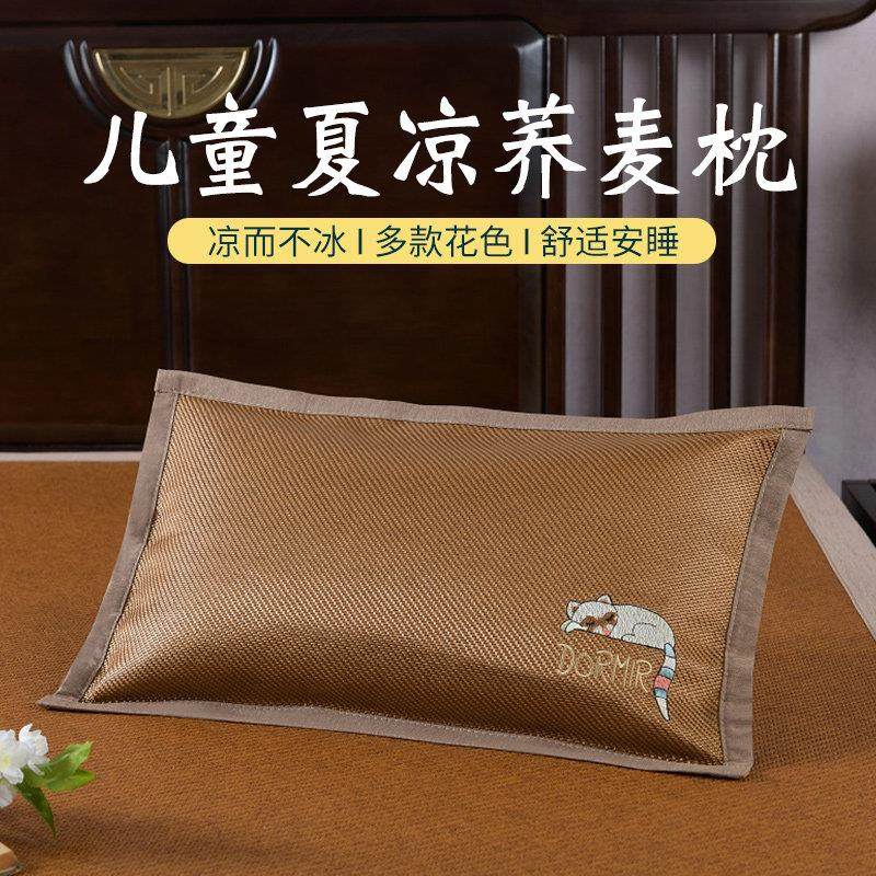 绣花夏季儿童枕头套凉爽冰丝夏天荞麦枕头单人学生夏凉席枕芯套,床上用品,功能枕/保健枕/养生枕,淘宝优惠券,粉丝福利购,淘宝优惠卷
