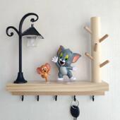 饰免打孔钥匙挂钩置物架墙上支架实木装 钥匙收纳壁挂式 门后装 饰