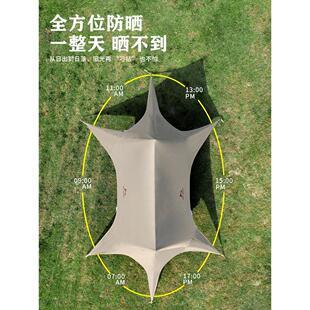 狼行69741127者帐新速开天型幕篷户外野营露营全遮光晒黑胶防新式