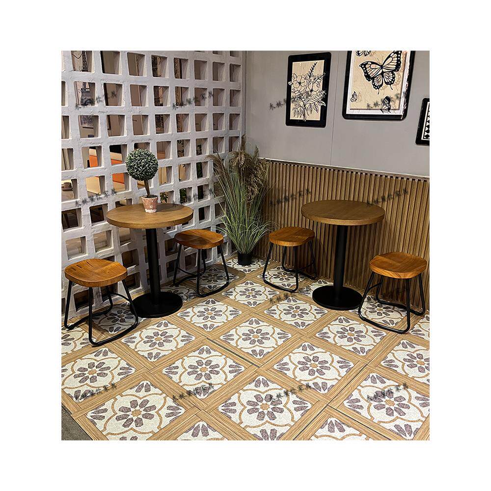 覆古铁艺厅咖啡桌椅厅组合日料店餐用商圆桌简约甜CRD品店奶茶店